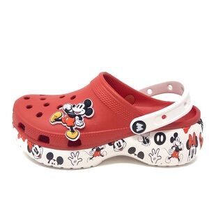 Crocs Disney Platform Clogs Red Mickey Minnie Women’s 7